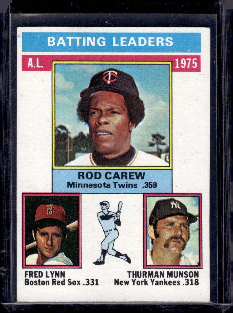 1975 AL Batting Leaders Rod Carew Thurman Munson 1976 Topps #192 (1 of 2)