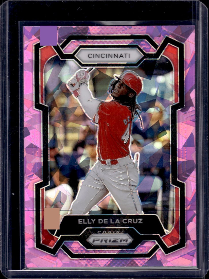 Elly De La Cruz Rookie Pink Cracked Ice 2024 Panini Prizm #192 Reds Baseball Card (1 of 2)