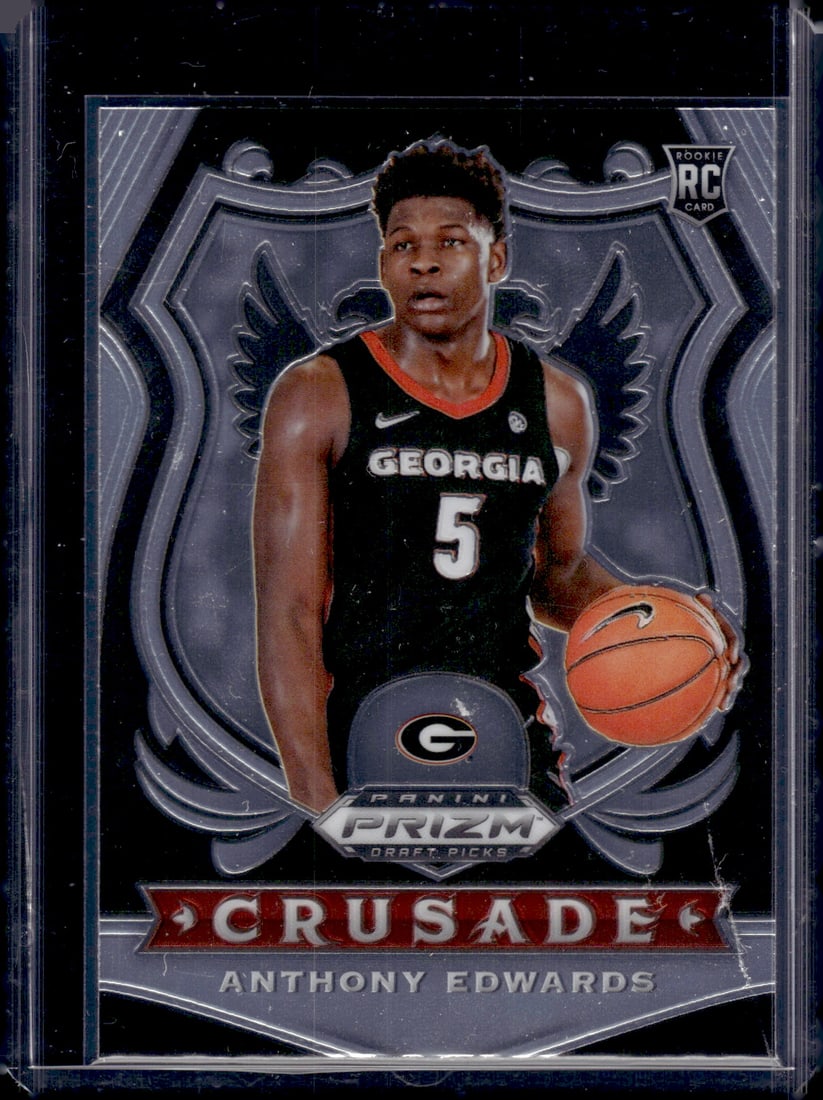Anthony Edwards Rookie Card Crusade 2020 Prizm Draft Picks #81 Georgia, Timberwolves (1 of 2)
