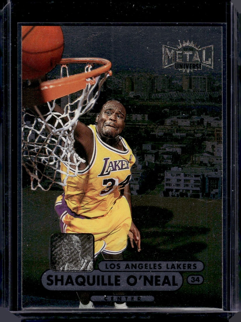 Shaquille O'Neal 1997-98 Leaf Metal Universe #1 Los Angeles Lakers: Leaf, Basketball NBA Trading & Sports Cards, Sports Cards for Sale Near Me, Chrome, Refractor, SP, SSP, Valuable Auction Memorabilia Lots Sold On Line, NBA Championship & Hall of Fame Player Cards