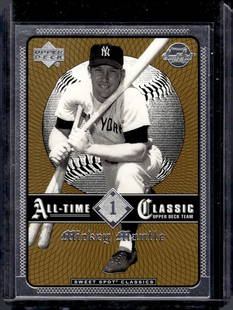 Mickey Mantle Sweet Spot Classics 2002 Upper Deck #1 Yankees Baseball Card: Upper Deck Baseball MLB Trading & Sports Cards, Old Sports Cards for Sale Near Me, Auction Memorabilia Lots for Sale On Line, World Series & Hall of Fame Players