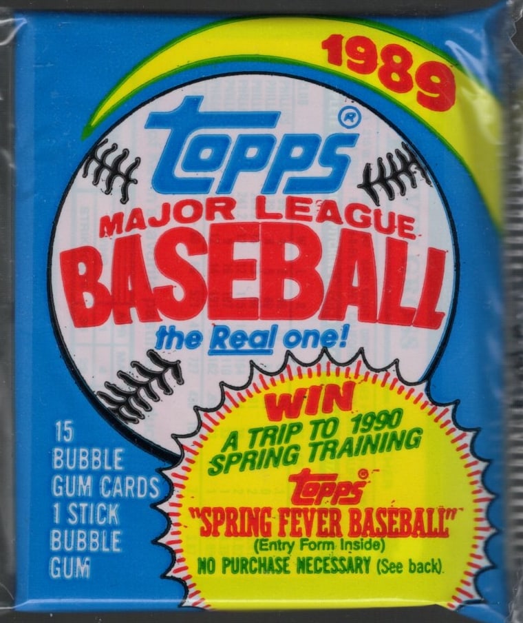 1989 Topps Series 1 Vintage Baseball Cards Retail Box Wax Pack Sports Cards: Topps Vintage Baseball MLB Trading & Sports Cards, Randy Johnson, Bo Jackson, Cal Ripken, Nolan Ryan, Craig Biggio, Old Sports Cards For Sale Near Me, World Series & Hall of Fame Players, Valuable Auc