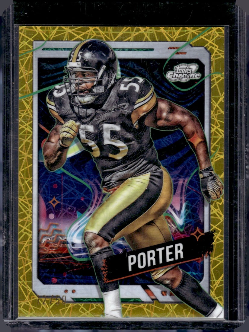 Joey Porter Gold Interstellar Refractor /50 2024 Topps Cosmic Chrome #83 Steelers: Topps Football NFL Trading Sports Cards, Sports Cards for Sale Near Me, Super Bowl & Hall of Fame Player Cards, Resurgence, Composite, SP, SSP, Valuable Auction Memorabilia Lots For Sale On Line