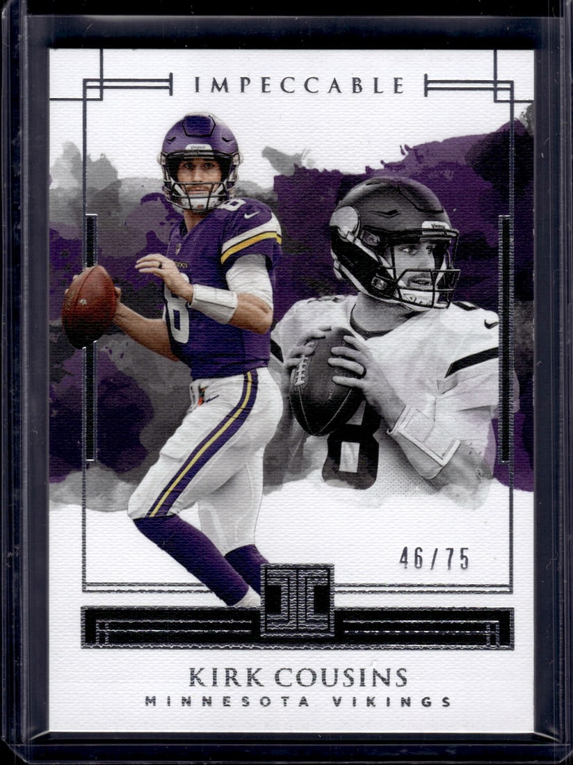 Kirk Cousins /75 2018 Panini Impeccable #38 Minnesota Vikings Football Card (1 of 2)