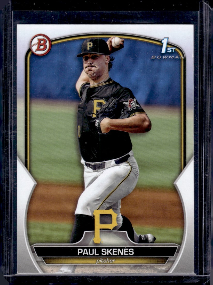 Paul Skenes 1st Bowman 2023 Bowman Draft #BD-14 Pirates Baseball Card: Bowman Baseball MLB Trading & Sports Cards, Sports Cards for Sale Near Me, World Series & Hall of Fame Players, SP, SSP, Chrome, 1st Bowman, Auction Memorabilia Lots Sold On Line