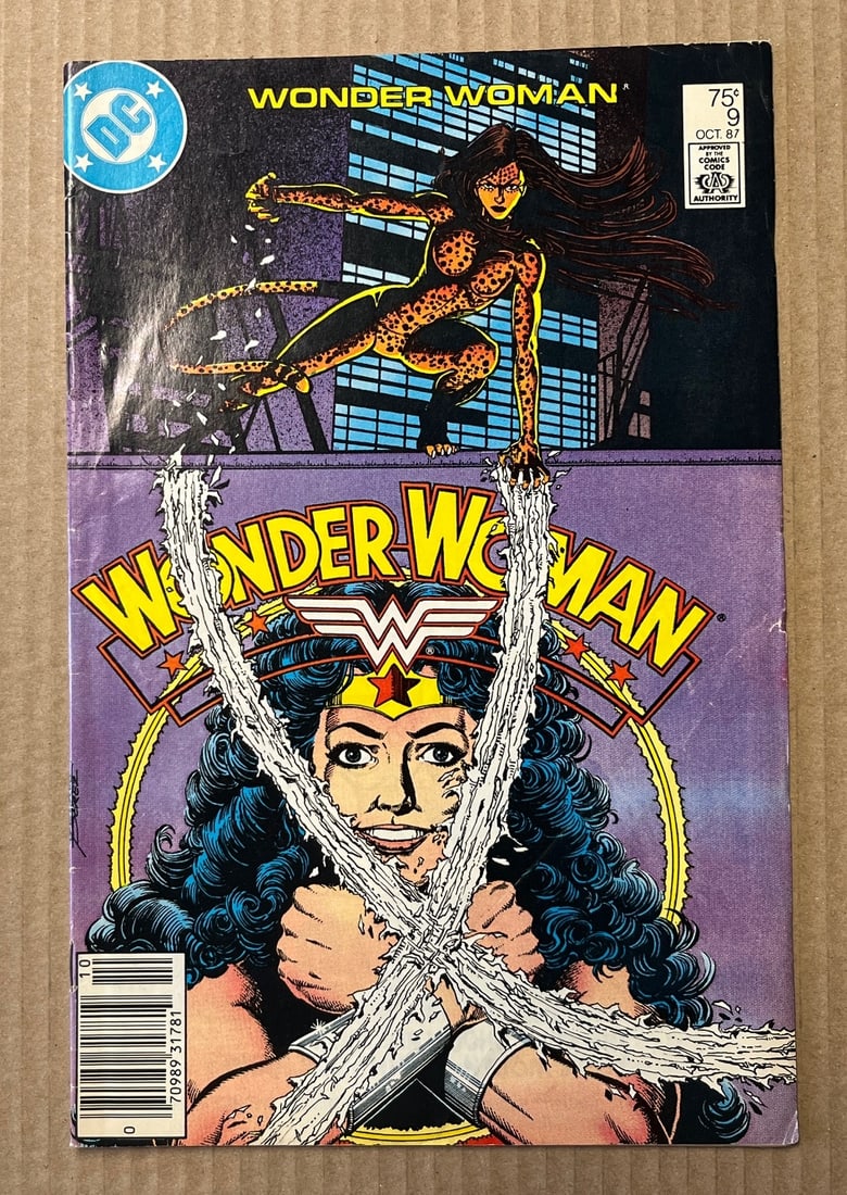 Wonder Woman Vintage DC Comic Book, 1987 #9, 1st Appearance Barbara Minerva as The Cheetah (1 of 3)