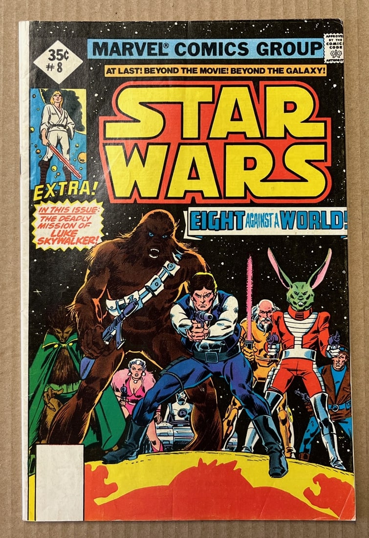 Star Wars Vintage Marvel Comic Book, 1977 #8, 1st Appearance of Jaxxon (1 of 3)