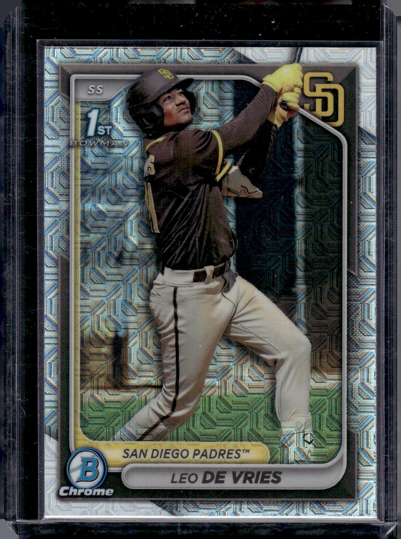 Leo De Vries 1st Bowman Mojo Refractor 2024 Bowman Chrome #BCP-179 Padres (1 of 2)