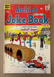 Archie's Joke Book Laugh Out Vintage Archie Series Comic Book, 1973 #182 March: Archie, Jughead, Veronica, Betty, Mr Weatherby, Hot Dog. All Comic Books come Bagged, Boarded, and Sleeved in a Hard PVC Top Loader, Shipping is a little more than baseball cards due to the cost of su