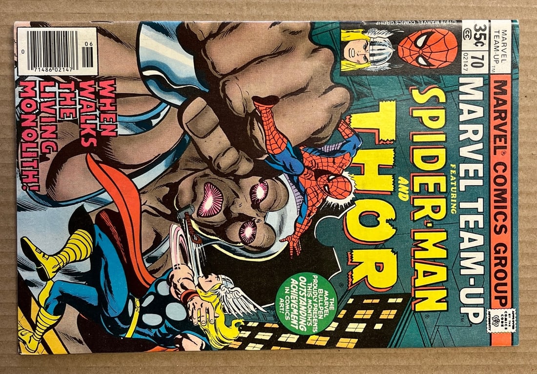 Marvel Team-Up Spider-Man & Thor Vintage Marvel Comic Book, 1978 #70 (1 of 3)