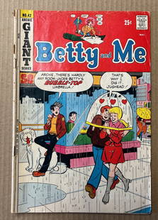 Betty & Me Vintage Archie Giant Series Comic Book, 1972 #42: Archie, Jughead, Veronica, Betty, Mr Weatherby, Hot Dog. All Comic Books come Bagged, Boarded, and Sleeved in a Hard PVC Top Loader, Shipping is a little more than baseball cards due to the cost of su
