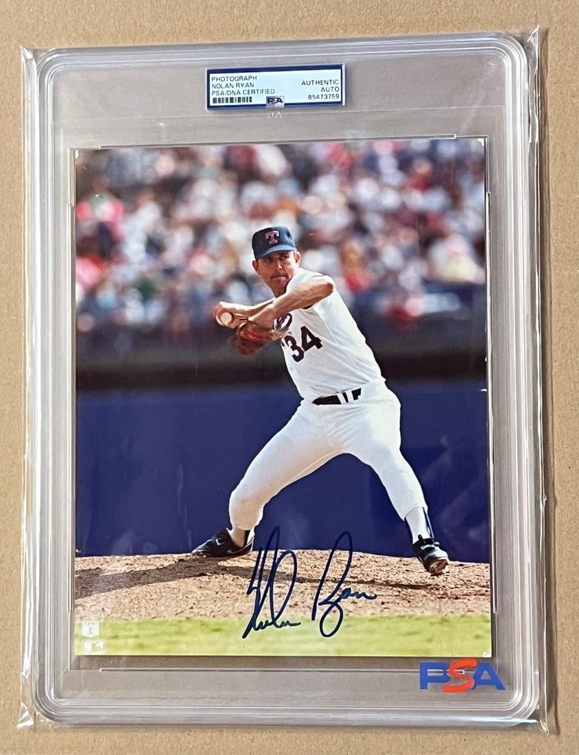 Nolan Ryan 8"x10" Autographed PSA Authenticated Encased Photograph, 1990 TV Sports Mailbag: Vintage NHL Hockey Trading & Sports Cards, Old Sports Cards for Sale Near Me, Stanley Cup & Hall of Fame Players, Valuable Auction Memorabilia Lots for Sale On Line