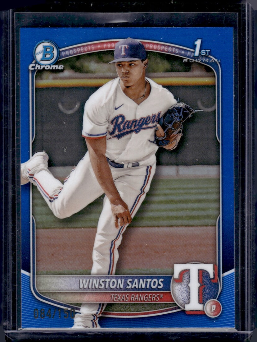 Winston Santos 1st Bowman True Blue Refractor /150 2025 Bowman Chrome #BCP-121 (1 of 2)