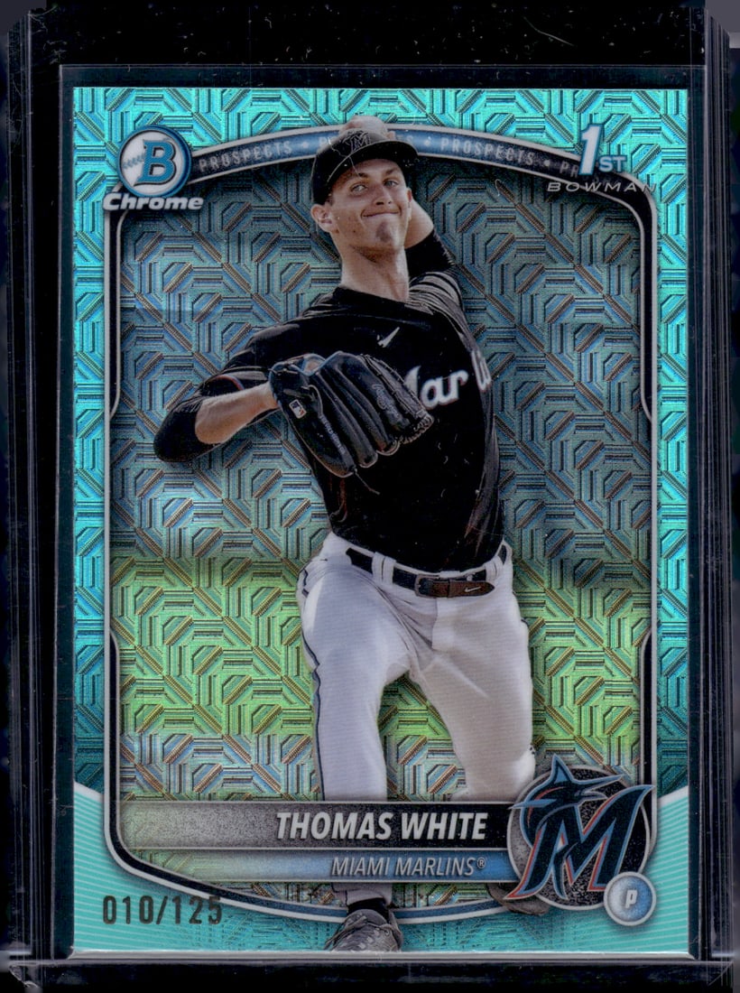 Thomas White 1st Bomwan Teal Mojo Refractor /125 2025 Bowman Chrome #BCP-69 (1 of 2)