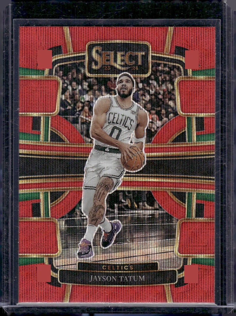 Jayson Tatum Red Wave Prizm 2023-24 Panini Select #45 Boston Celtics (1 of 2)