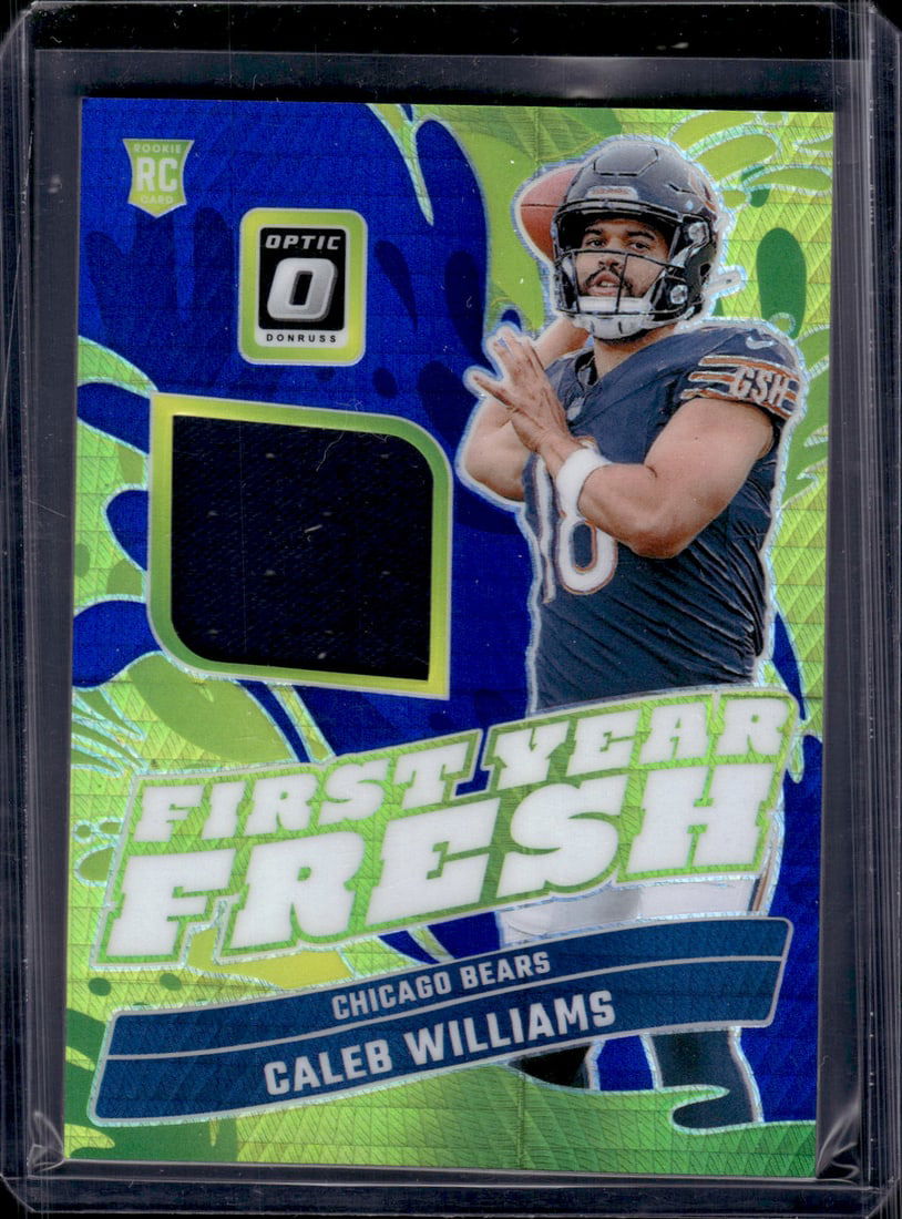 Caleb Williams Rookie Card Blue Hyper Patch 2024 Donruss Optic #FYF-CWS Bears (1 of 2)