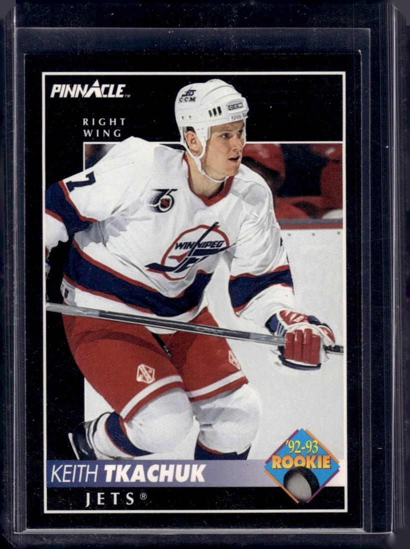 Keith Tkachuk Rookie Card 1992-93 Pinnacle #222 Winnipeg Jets NHL: Vintage NHL Hockey Trading & Sports Cards, Old Sports Cards for Sale Near Me, Stanley Cup & Hall of Fame Players, Valuable Auction Memorabilia Lots for Sale On Line