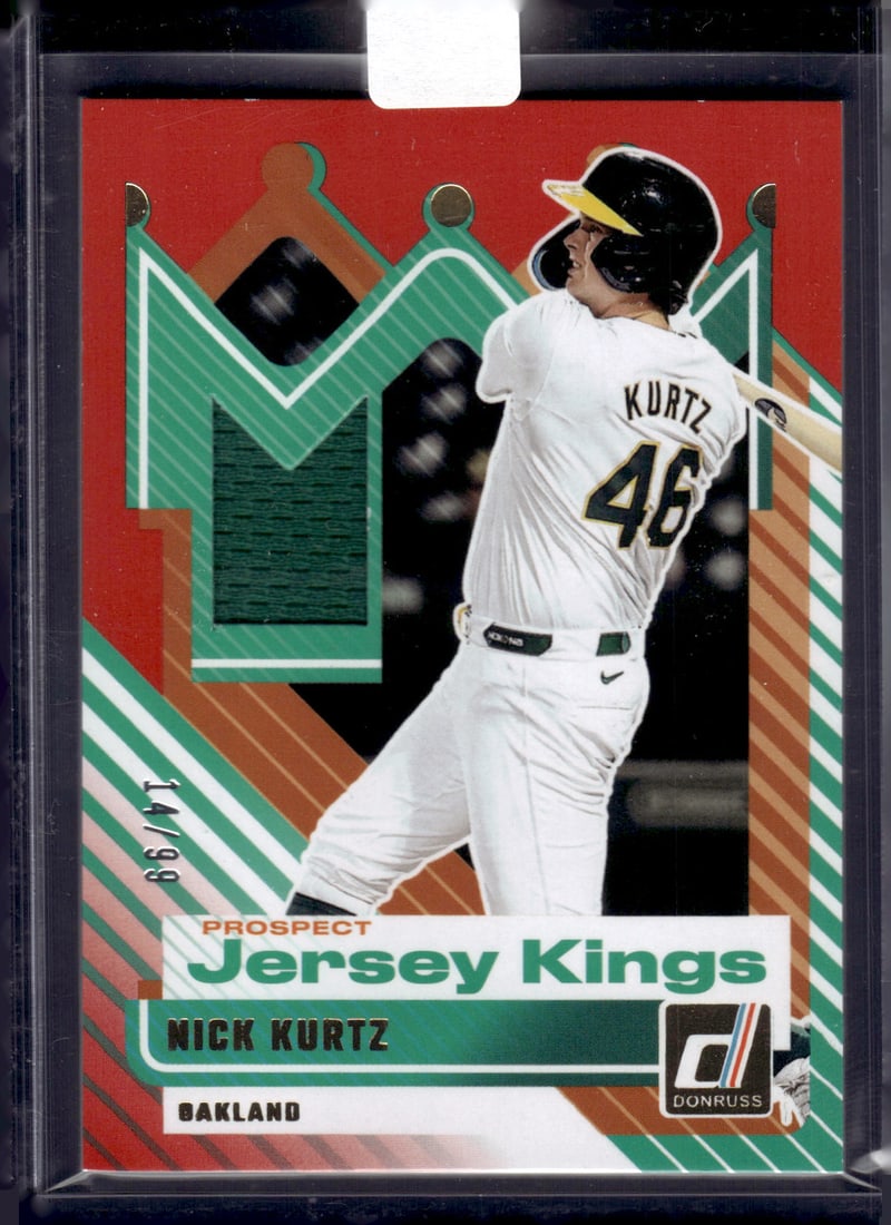 Nick Kurtz Prospects Red Patch /99 2025 Panini Donruss #PJK-NK A's Baseball Card (1 of 2)