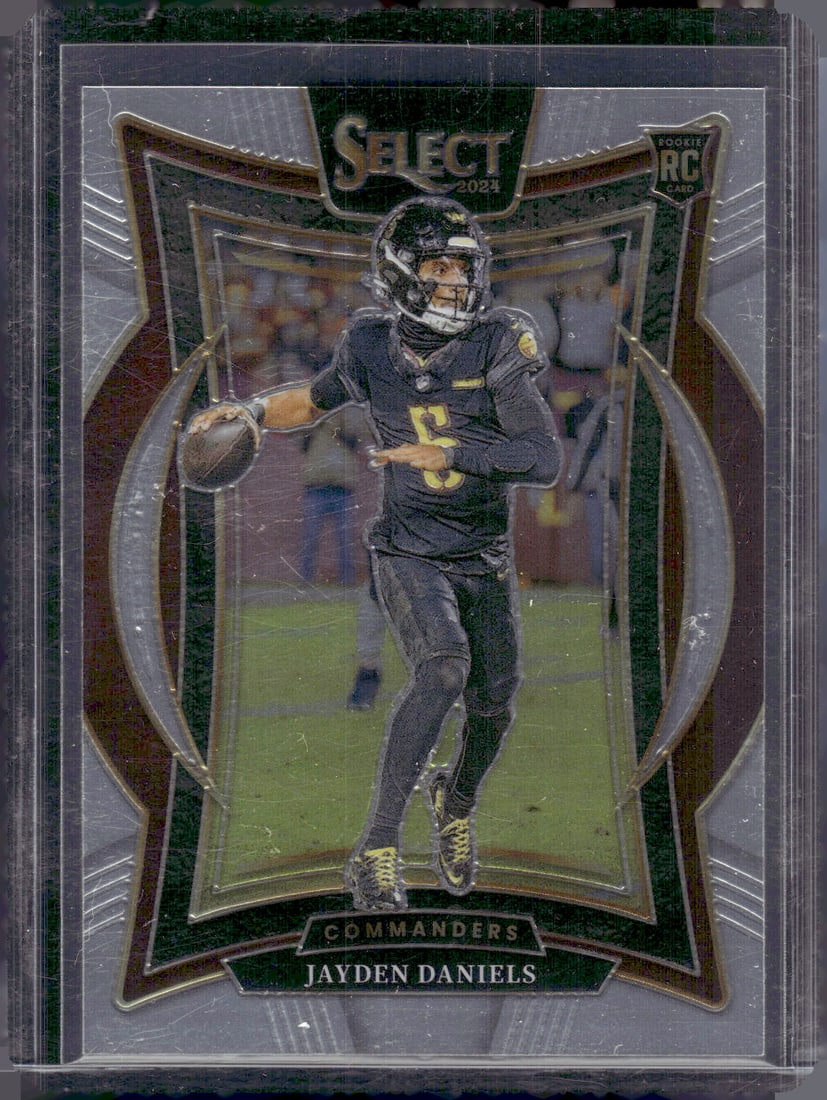 Jayden Daniels Rookie Card 2024 Panini Select #26 Commanders Football Card: Panini Select, Prizm, Mosaic, Contenders, Zenith, Phoenix, Illusions, Absolute, Rookie NFL Sports Trading Cards, SP, SSP, Cards, Football Cards for Sale Near Me, Superbowl & Hall of Fame Player Cards,