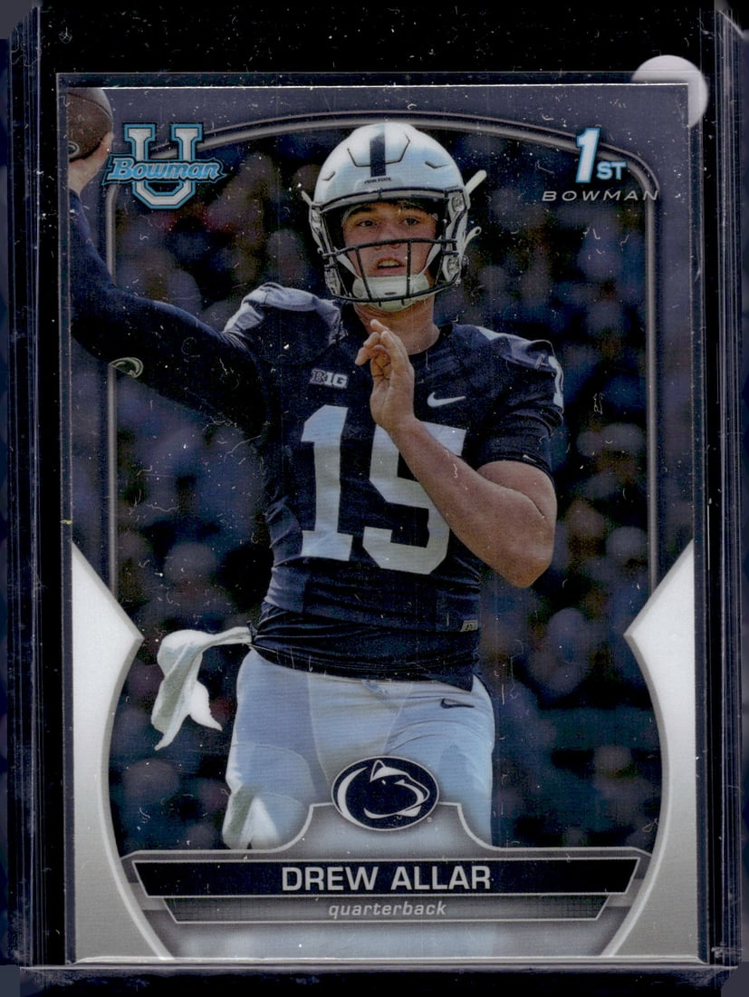 Drew Allar 1st Bowman 2022 Bowman U Chrome #59 Penn State Nittany Lions (1 of 2)