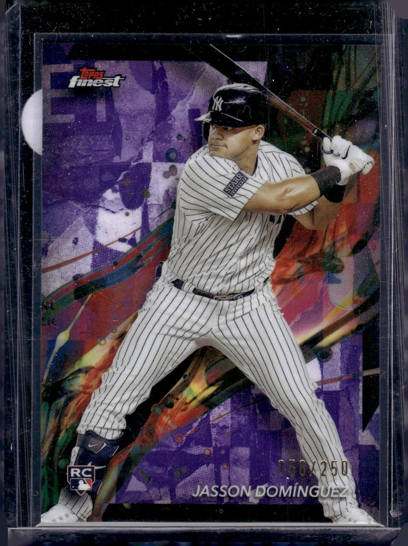 Jasson Dominguez Rookie Card Purple Refractor /250 2024 Topps Finest #83 Yankees (1 of 2)
