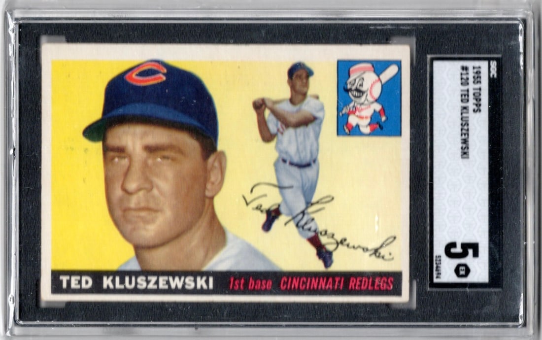 Ted Kluszewski 1955 Topps #120 SGC 5 Vintage Baseball Card (1 of 2)