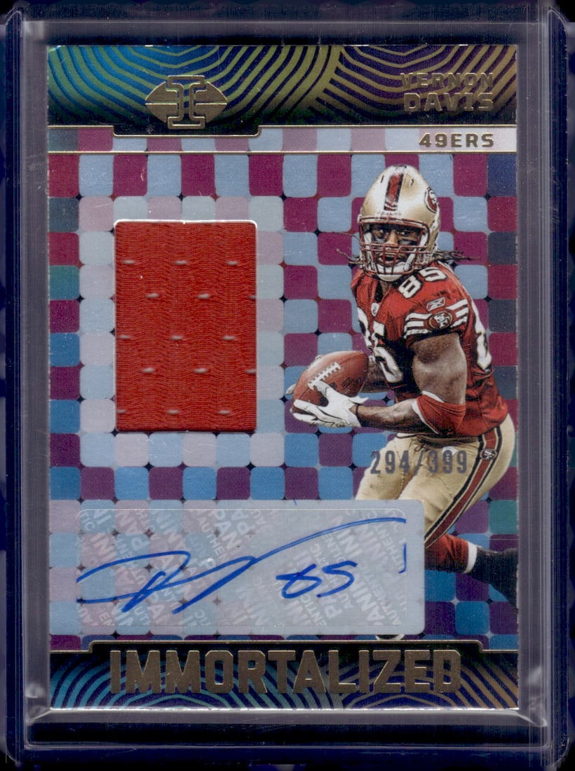 Vernon Davis Patch Auto /399 2024 Panini Illusions #IJA-VDS 49ers Football Card (1 of 2)