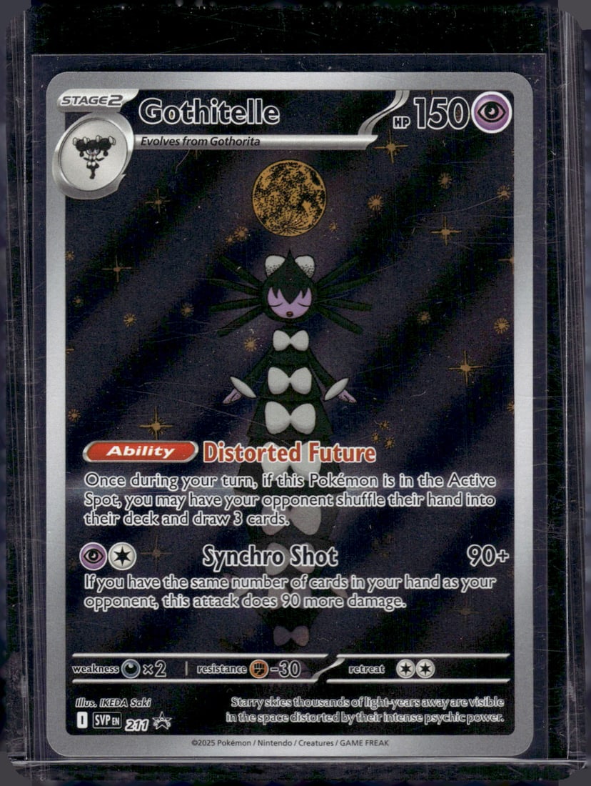 2025 Pokemon Black Bolt & White Flare Black Star Promo Gothitelle #211: TCG, Pikachu, Charizard, Rare, Secret Rare, Holo Cards, Pokemon & TCG Cards sold near Me, Nintendo, Evee, Houndoom, Reverse Holo Cards, 3 Star Ultra Rare, EX