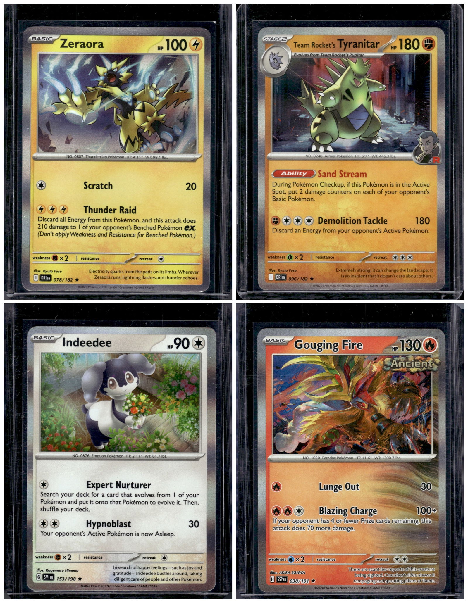 Lot of 4 Pokemon Holo Rares. 2 Destined Rivals, 1 SV Base Set, 1 Surging Sparks (1 of 1)