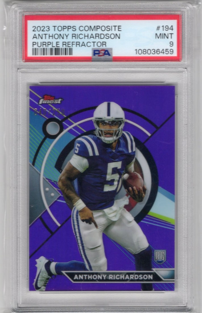 Anthony Richardson Rookie Card Purple Refractor /250 2023 Topps Composite #194 PSA 9 (1 of 2)