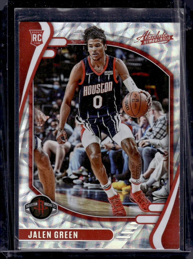 Jalen Green Rookie Card Asia 2021-22 Chronicles Absolute #221 Houston Rockets: Panini Select, Prizm, Mosaic, Contenders, Revolution, Phoenix, NBA Hoops, Rookie NFL Sports Trading Cards, Silver, SP, SSP, Wave Prizms, Numbered Cards, Basketball sports Cards for Sale Near Me, NBA C