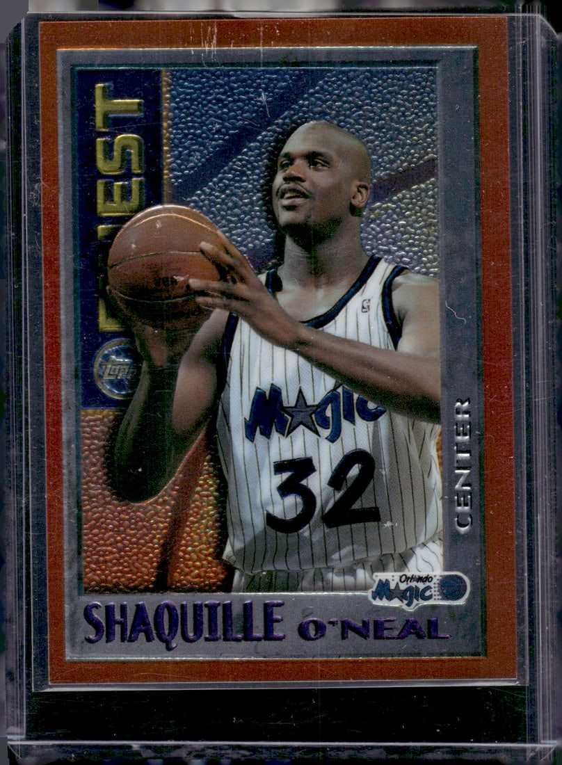Shaquille O'Neal 1996-97 Topps Finest #M22 Orlando Magic, Lakers: Topps Basketball NBA Trading & Sports Cards, Sports Cards for Sale Near Me, Chrome, Refractor, SP, SSP, Valuable Auction Memorabilia Lots Sold On Line, NBA Championship & Hall of Fame Player Cards