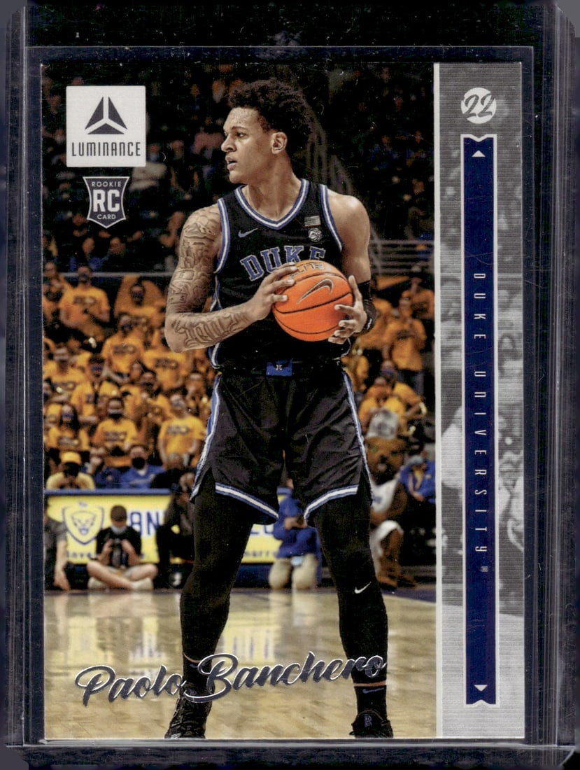 Paolo Banchero Rookie Card 2022 Chronicles Luminance Draft Picks #27 Duke Blue Devils (1 of 2)