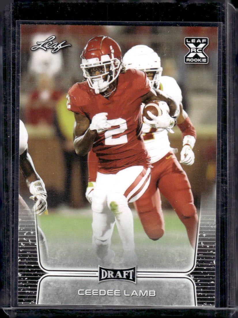 CeeDee Lamb Rookie Card 2020 Leaf Draft #06 OU Sooners, Dallas Cowboys (1 of 2)