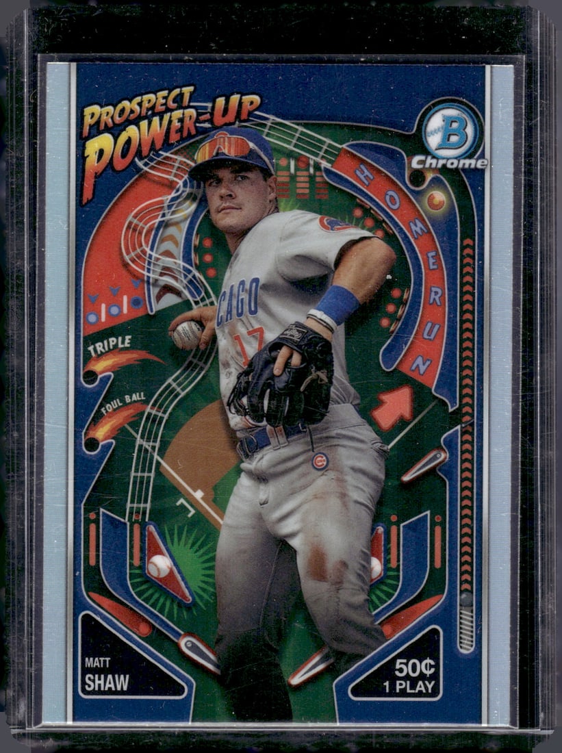 Matt Shaw Prospect Power-Up 2024 Bowman Chrome #PP-16 Chicago Cubs: Bowman Baseball MLB Trading & Sports Cards, Sports Cards for Sale Near Me, World Series & Hall of Fame Players, SP, SSP, Chrome, 1st Bowman, Auction Memorabilia Lots Sold On Line