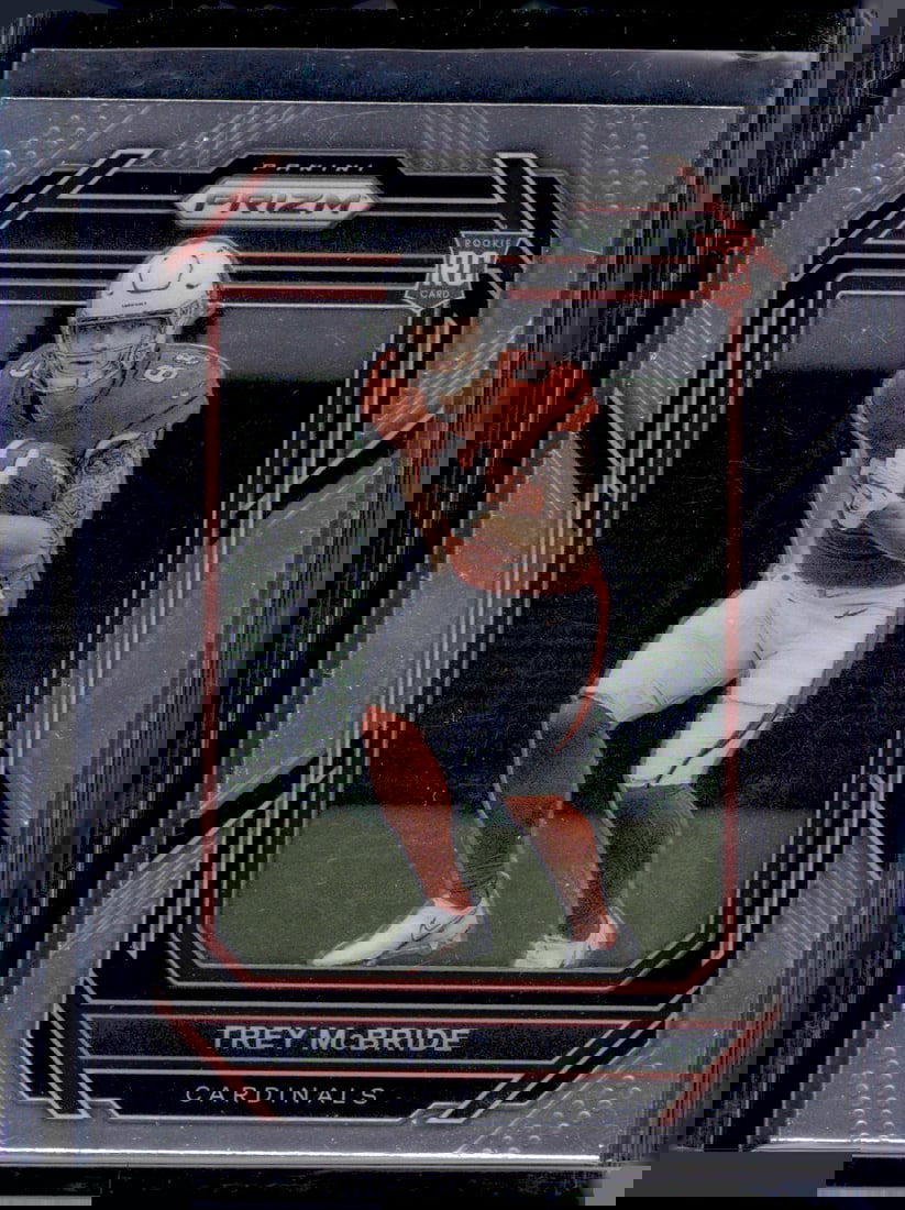 Trey McBride Rookie Card 2022 Panini Prizm #327 Arizona Cardinals: Panini Select, Prizm, Mosaic, Contenders, Zenith, Phoenix, Illusions, Absolute, Rookie NFL Sports Trading Cards, SP, SSP, Cards, Football Cards for Sale Near Me, Superbowl & Hall of Fame Player Cards,