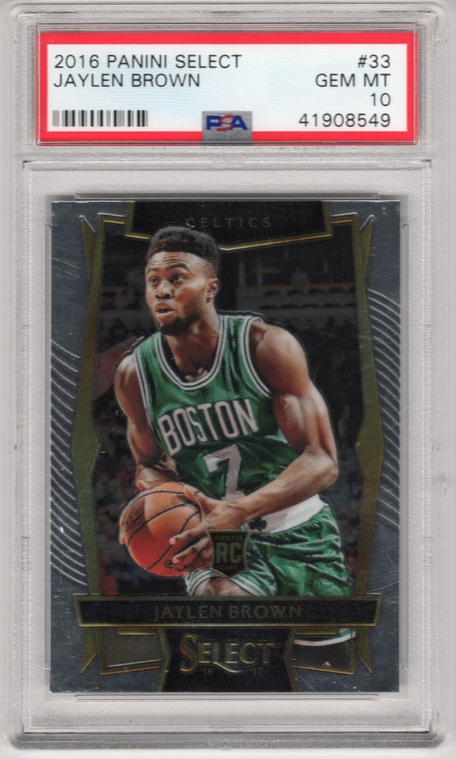 Jaylen Brown Rookie Card 2016-17 Panini Select #33 PSA 10 Boston Celtics (1 of 2)