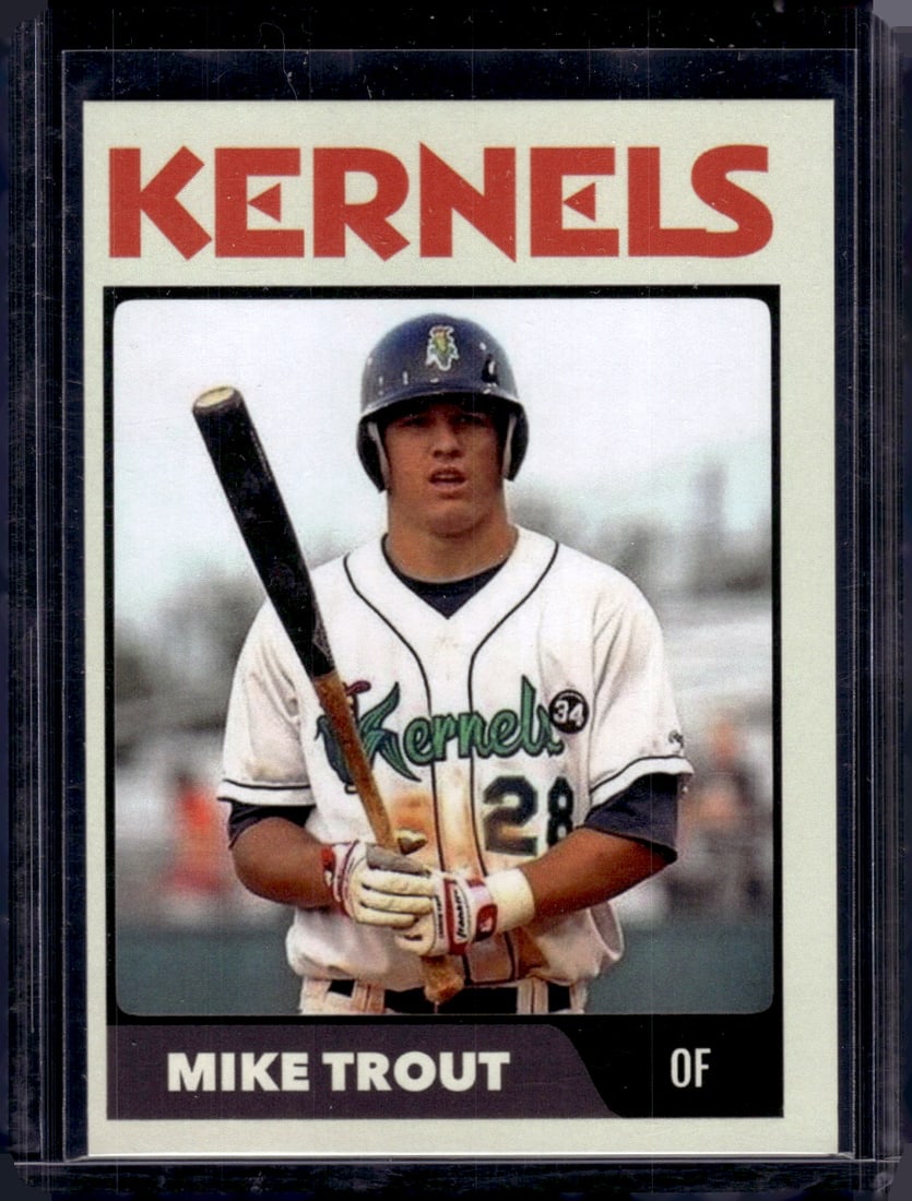 Mike Trout Pre Rookie Minor League Card 2010 Cedar Rapids Kernels #28 Baseball Card (1 of 2)