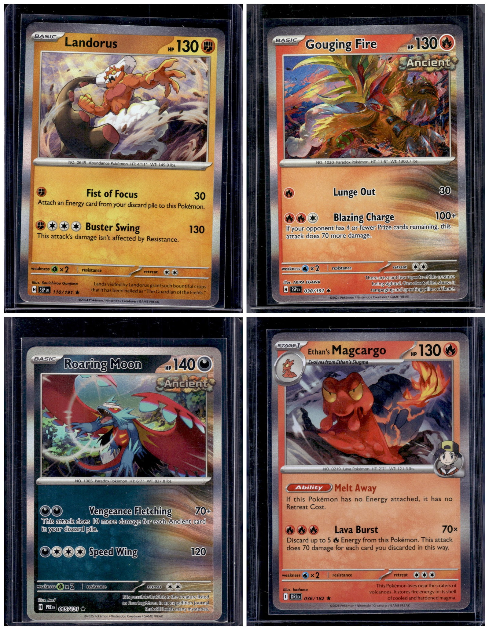 Lot of 4 Pokemon TCG Holo Rares From Scarlet & Violet Sets: TCG, Pikachu, Charizard, Rare, Secret Rare, Holo Cards, Pokemon & TCG Cards sold near Me, Nintendo, Evee, Houndoom, Reverse Holo Cards, 3 Star Ultra Rare, EX