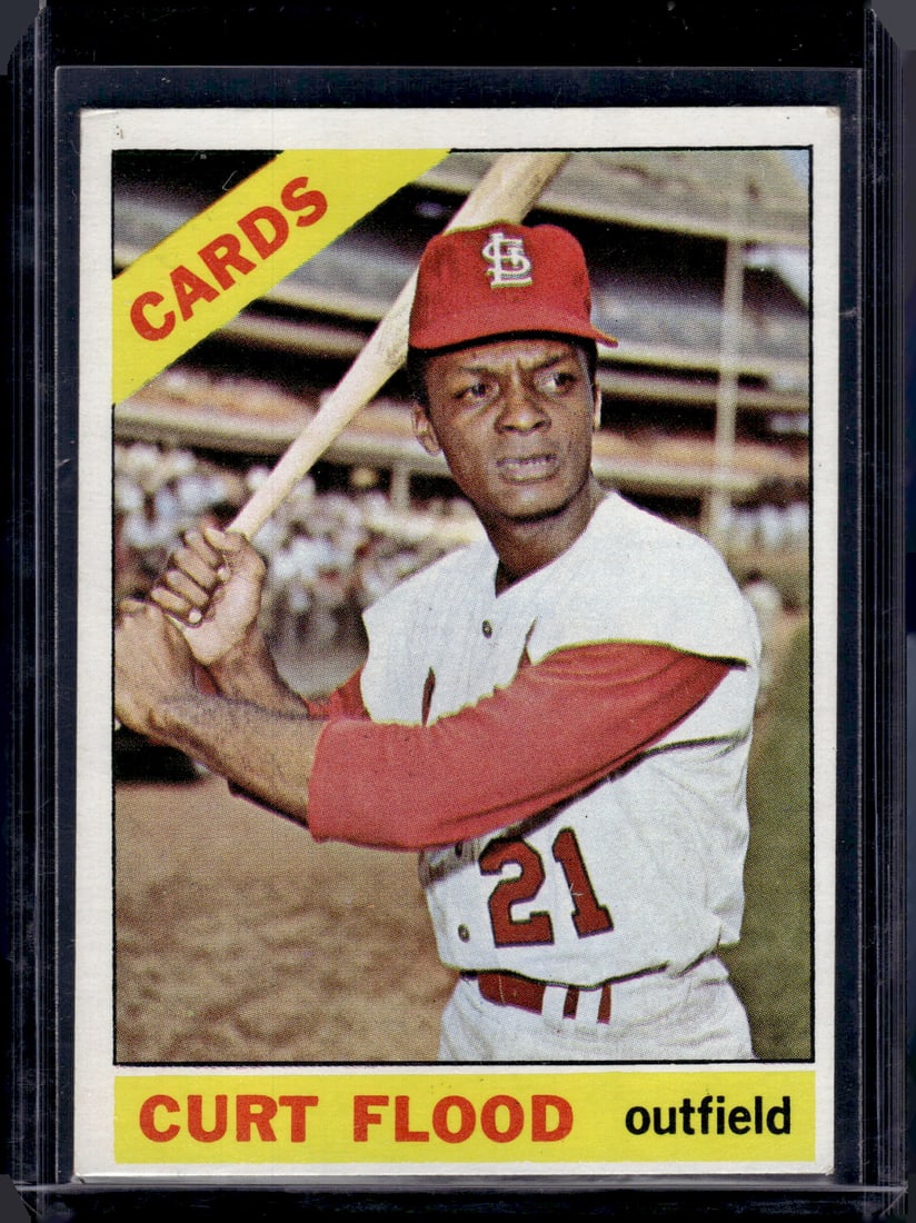 Curt Flood 1966 Topps #60 Cardinals Vintage Baseball Card (1 of 2)