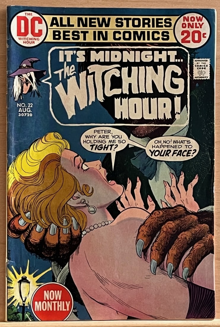 The Witching Hour Vintage DC Comic Book, 1971 #22 August, It's Midnight! Werewolf Great Condition (1 of 3)