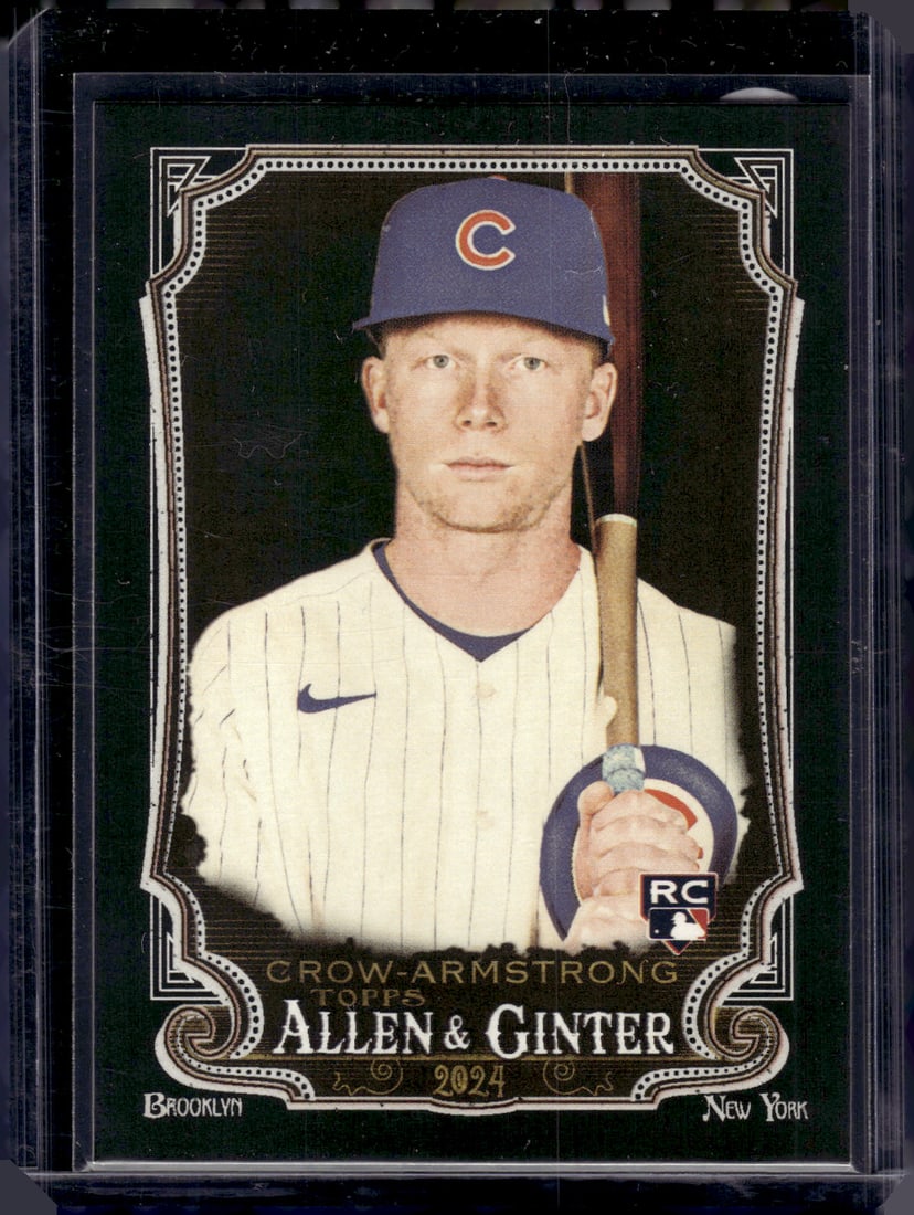 Pete Crow-Armstrong Rookie Card Black 2024 Topps Allen & Ginter #46 Cubs Baseball Card (1 of 2)