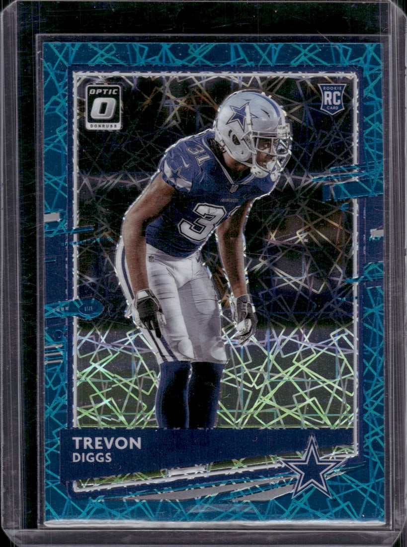 Trevon Diggs Rookie Card Teal Velocity Prizm SP 2020 Donruss Optic #110 Cowboys (1 of 2)