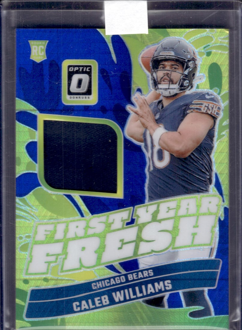 Caleb Williams Blue Hyper Rookie Patch 2024 Donruss Optic #FYF-CWS Chicago Bears (1 of 2)