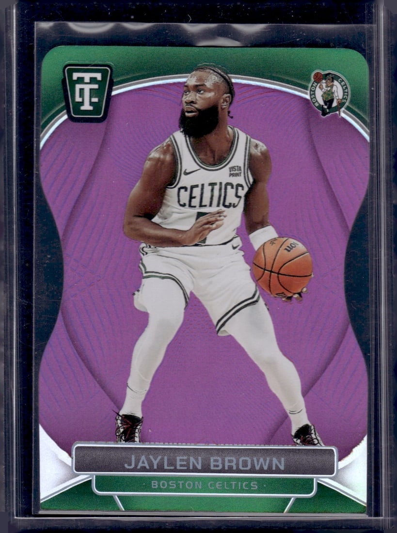 Jaylen Brown Purple Die Cut Mirror /49 2024-25 Totally Certified #14 Boston Celtics (1 of 2)