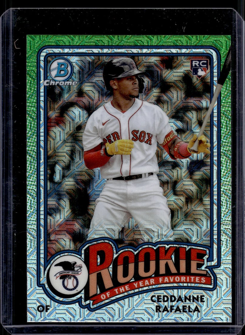 Ceddanne Rafaela Rookie Card Mojo Refractor 2024 Bowman Chrome #ROY-5 Red Sox (1 of 2)