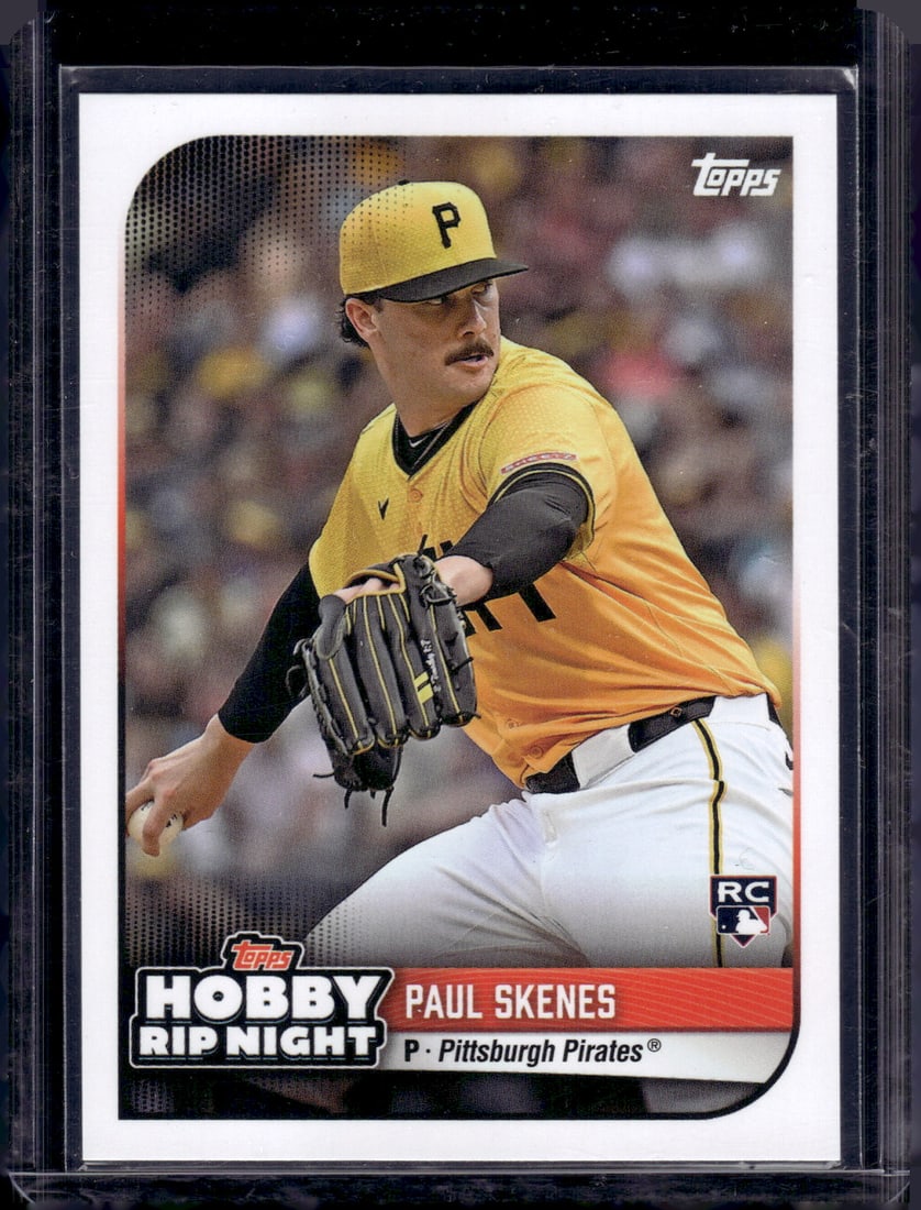 Paul Skenes Rookie Card 2024 Topps Hobby Rip Night #38 Pirates Baseball Card: Topps Baseball MLB Trading & Sports Cards, Sports Cards for Sale Near Me, World Series & Hall of Fame Players Memorabilia, Refractors, X-Fractors, Numbered, SP, SSP, Valuable Auction Memorabilia Lots 