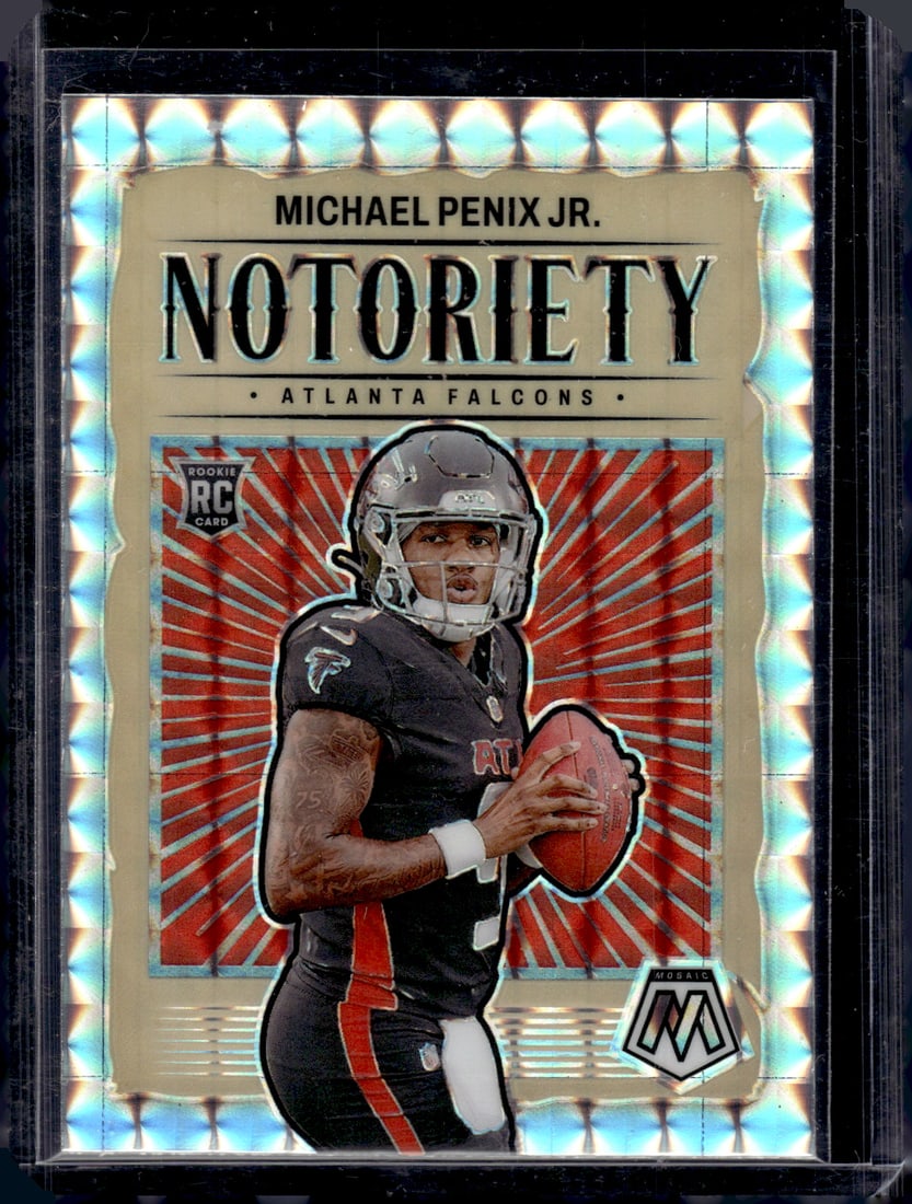 Michael Penix Jr. Rookie Card Silver Mosaic Notoriety 2024 Panini Mosaic #20 Falcons: Panini Select, Prizm, Mosaic, Contenders, Zenith, Phoenix, Illusions, Absolute, Rookie NFL Sports Trading Cards, SP, SSP, Cards, Football Cards for Sale Near Me, Superbowl & Hall of Fame Player Cards,