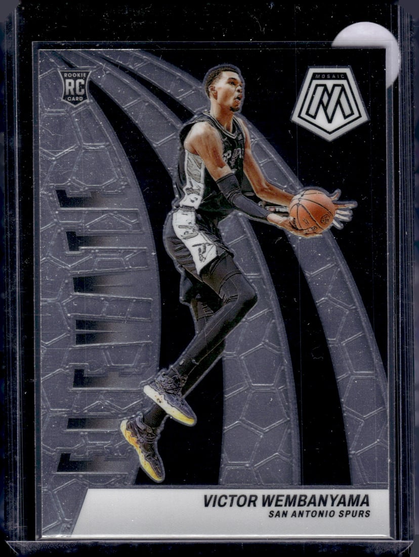 Victor Wembanyama Rookie Card Elevate 2023-24 Panini Mosaic #18 Spurs Basketball Card (1 of 2)