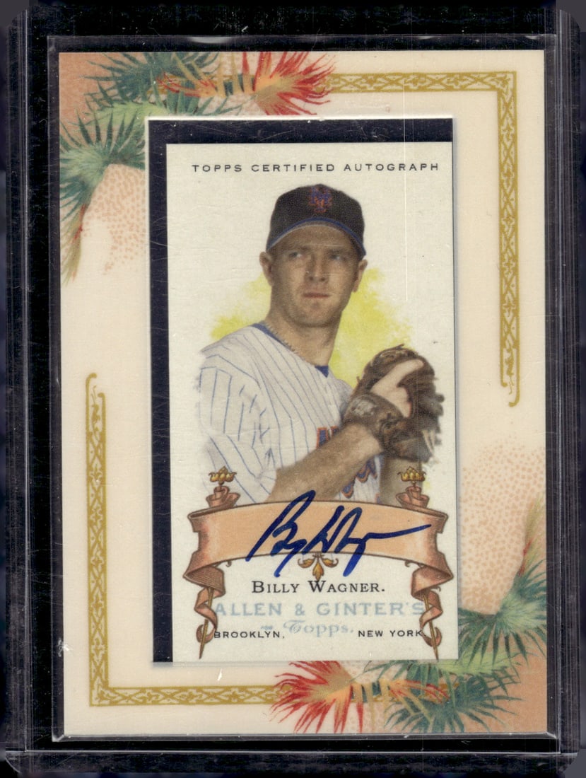 Billy Wagner Framed Mini Auto 2006 Topps Allen & Ginter #AGA-BW Mets Baseball Card: Topps Baseball MLB Trading & Sports Cards, Sports Cards for Sale Near Me, World Series & Hall of Fame Players Memorabilia, Refractors, X-Fractors, Numbered, SP, SSP, Valuable Auction Memorabilia Lots